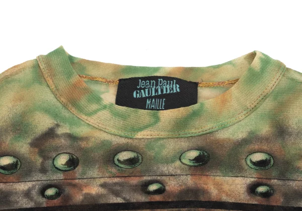 Jean Paul GAULTIER MAILLE Logo Printed Mesh T-shirt K-161862_004