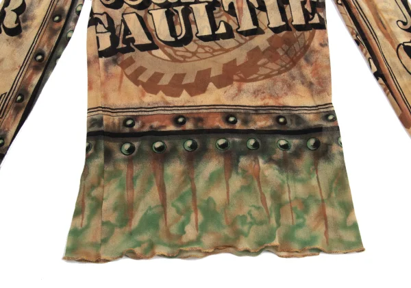 Jean Paul GAULTIER MAILLE Logo Printed Mesh T-shirt K-161862_008
