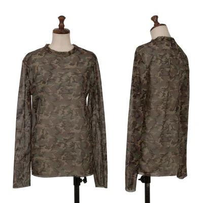 Jean Paul GAULTIER CLASSIQUE Camouflage Printed Mesh T-shirt