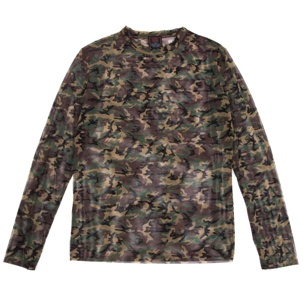 Jean Paul GAULTIER CLASSIQUE Camouflage Printed Mesh T-shirt K-161863_002