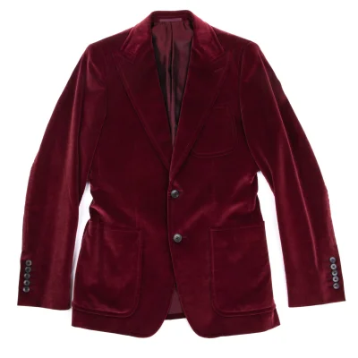 GUCCI  Peaked lapel Velours Jacket
