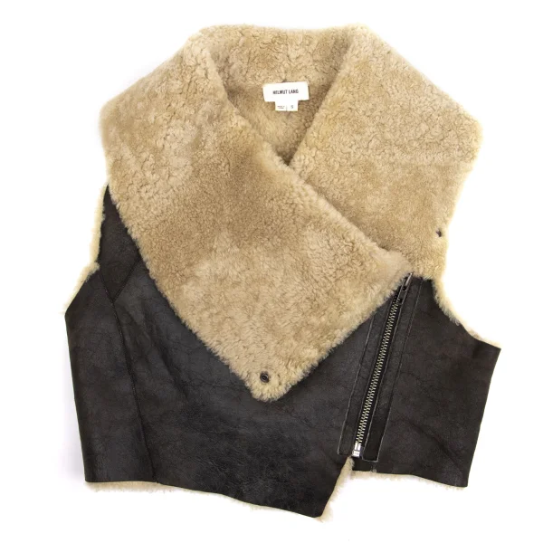 HELMUT LANG Sheep leather Mouton Vest K-161870_002