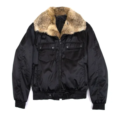 HUGO BOSS Detachable Fur-collar Nylon Jacket