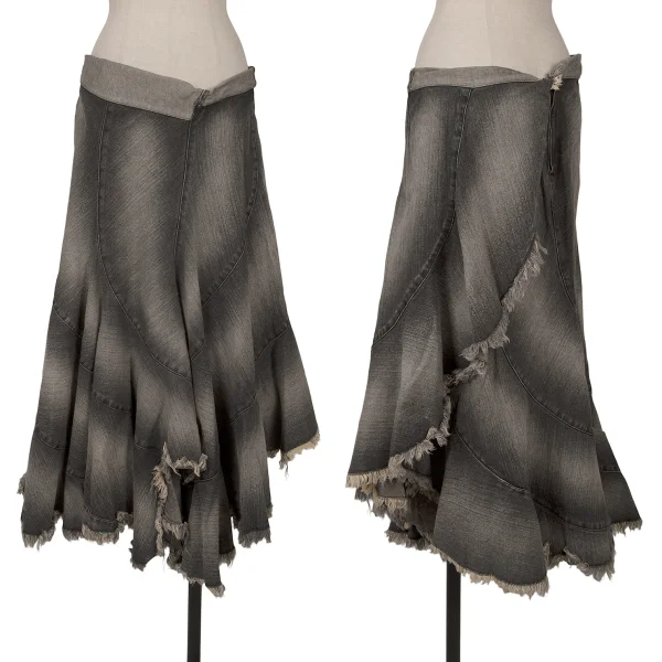 JUNYA WATANABE COMME des GARCONS Cut Off Denim Skirt Black M K-161872_001
