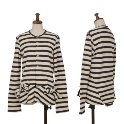 JUNYA WATANABE COMME des GARCONS Wool Ribbon Design Stripe Cardigan