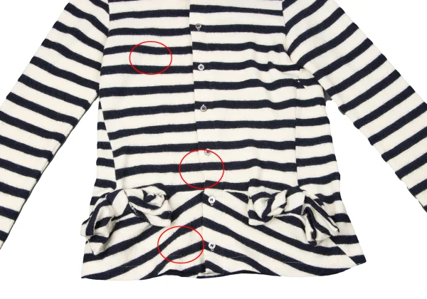 JUNYA WATANABE COMME des GARCONS Wool Ribbon Design Stripe Cardigan K-161873_010