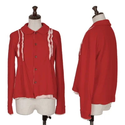 tricot COMME des GARCONS Dyed Frill Design Knit Shirt