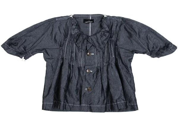 tricot COMME des GARCONS Washed Pintuck Blouse K-161877_002