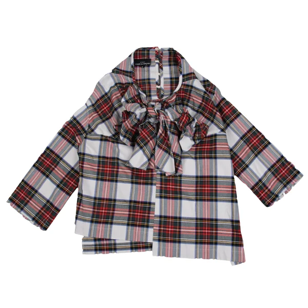 tricot COMME des GARCONS Front kKnot Design Checked Blouse K-161878_002