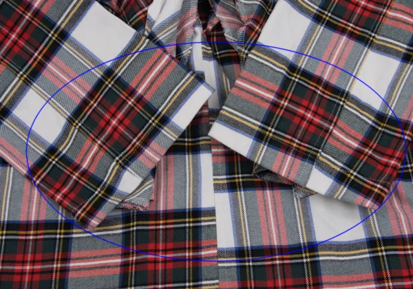 tricot COMME des GARCONS Front kKnot Design Checked Blouse K-161878_007