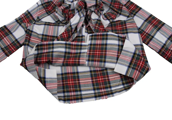 tricot COMME des GARCONS Front kKnot Design Checked Blouse K-161878_010