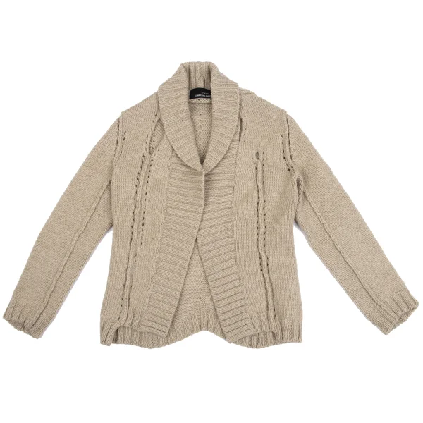 tricot COMME des GARCONS Hole Design Shawl Collar Knit Cardigan K-161880_002