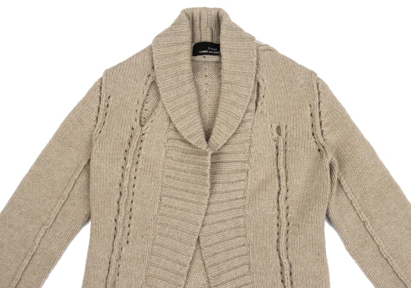 tricot COMME des GARCONS Hole Design Shawl Collar Knit Cardigan K-161880_003