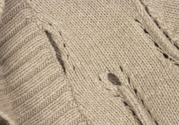 tricot COMME des GARCONS Hole Design Shawl Collar Knit Cardigan K-161880_006