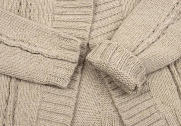tricot COMME des GARCONS Hole Design Shawl Collar Knit Cardigan K-161880_008