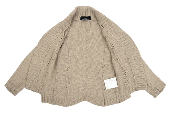 tricot COMME des GARCONS Hole Design Shawl Collar Knit Cardigan K-161880_010