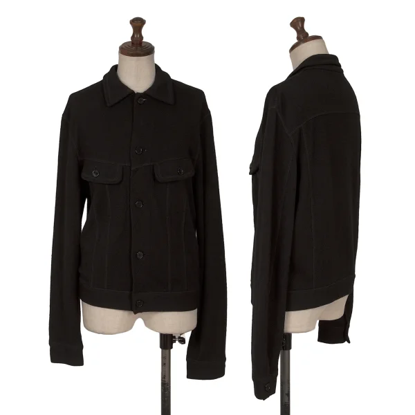 tricot COMME des GARCONS Wool Knit Tracker Jacket Black S-M K-161885_001