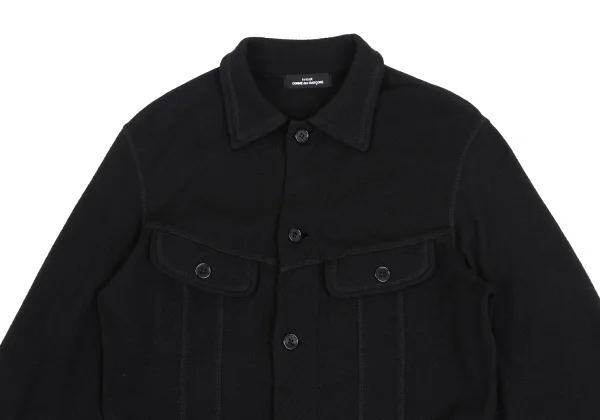 tricot COMME des GARCONS Wool Knit Tracker Jacket K-161885_003