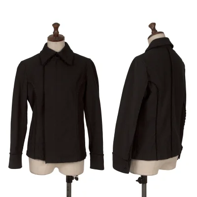 tricot COMME des GARCONS Cotton Cut Off Design Zip Up Jacket