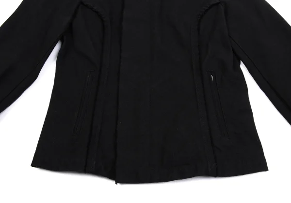 tricot COMME des GARCONS Cotton Cut Off Design Zip Up Jacket K-161887_010