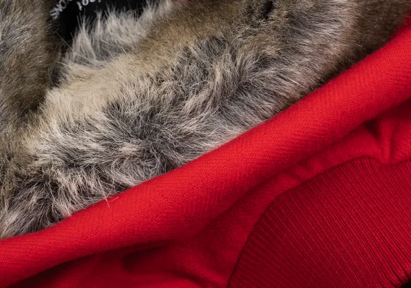 tricot COMME des GARCONS Faux Fur Collar Panel Switching Blouson K-161888_017