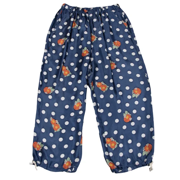 tricot COMME des GARCONS Orange Dot Printed Satin Pants Blue,White S-M K-161904_001