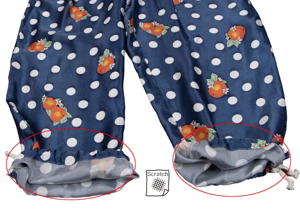 tricot COMME des GARCONS Orange Dot Printed Satin Pants K-161904_009