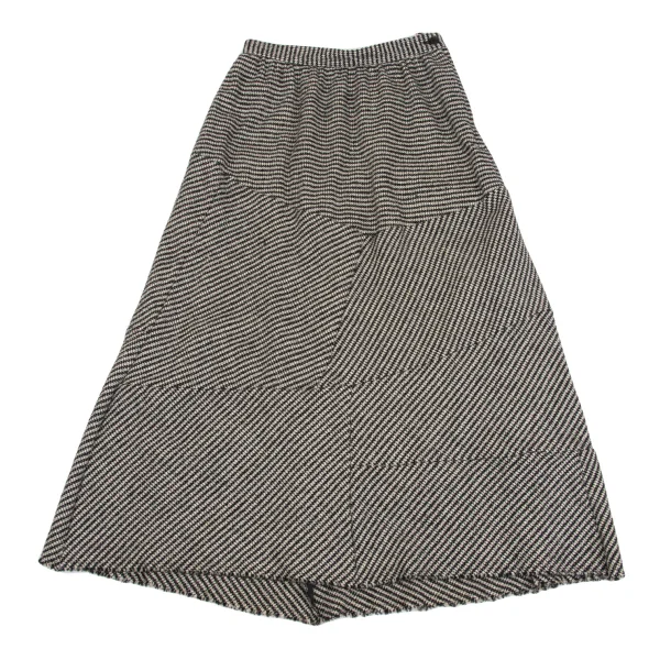 tricot COMME des GARCONS Wool Houndstooth Switching Flare Skirt K-161910_002