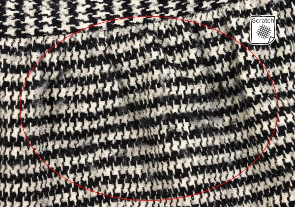 tricot COMME des GARCONS Wool Houndstooth Switching Flare Skirt K-161910_011