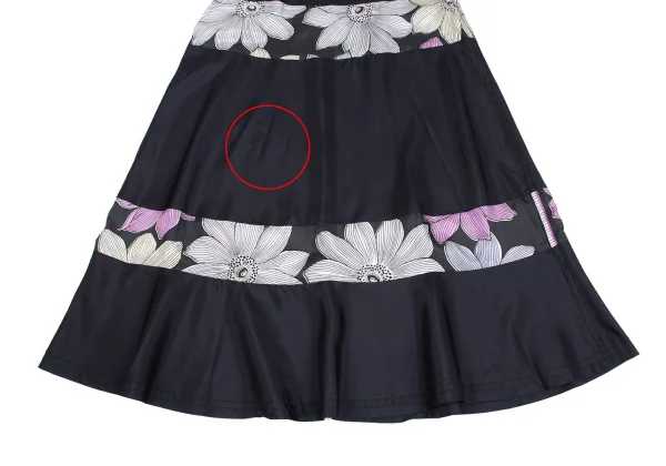 tricot COMME des GARCONS Floral Printed Switching Flare Skirt K-161914_006