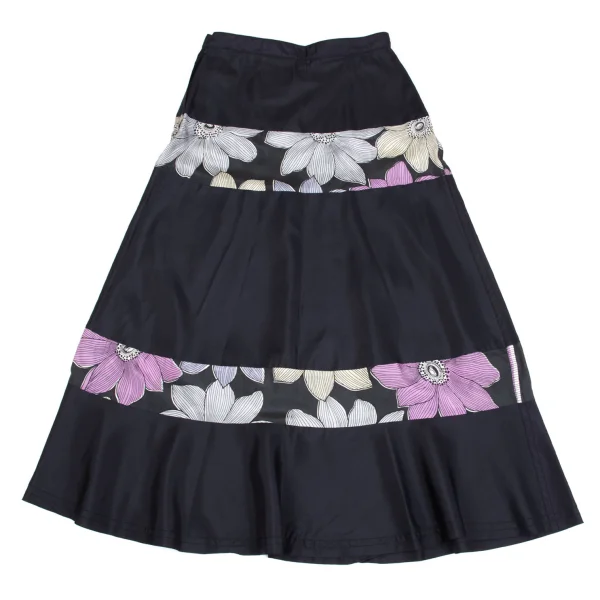 tricot COMME des GARCONS Floral Printed Switching Flare Skirt K-161914_009