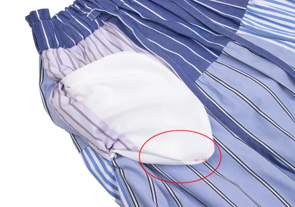 YUKI TORII Striped Switching Elastic Waist Skirt K-161920_007