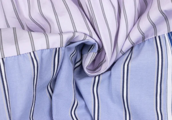 YUKI TORII Striped Switching Elastic Waist Skirt K-161920_016