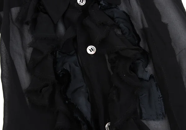 robe de chambre COMME des GARCONS Sheer Frill Decoration Halter Neck Top K-161922_007
