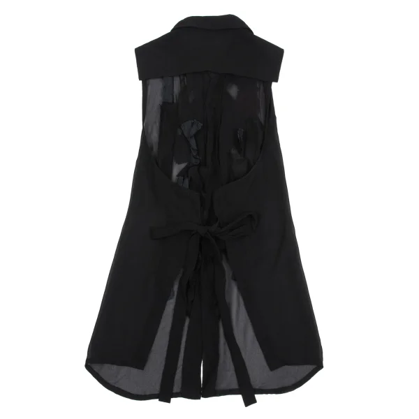 robe de chambre COMME des GARCONS Sheer Frill Decoration Halter Neck Top K-161922_009
