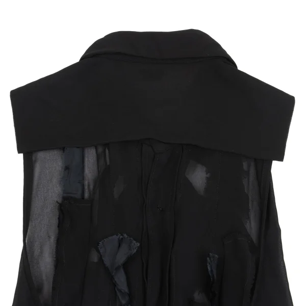 robe de chambre COMME des GARCONS Sheer Frill Decoration Halter Neck Top K-161922_010