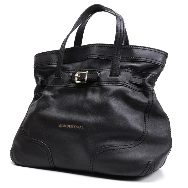 SONIA RYKIEL Belted Leather Bag Black  K-161929_001