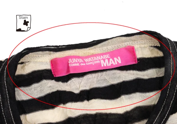 JUNYA WATANABE MAN PINK COMME des GARCONS Stripe Layered Knit Top K-161931_005