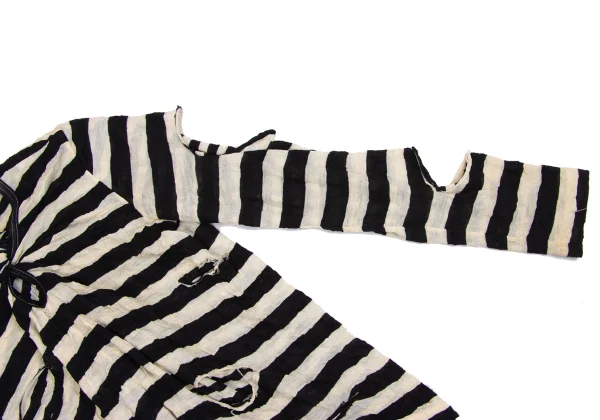 JUNYA WATANABE MAN PINK COMME des GARCONS Stripe Layered Knit Top K-161931_010