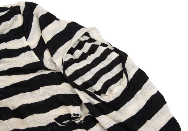 JUNYA WATANABE MAN PINK COMME des GARCONS Stripe Layered Knit Top K-161931_011