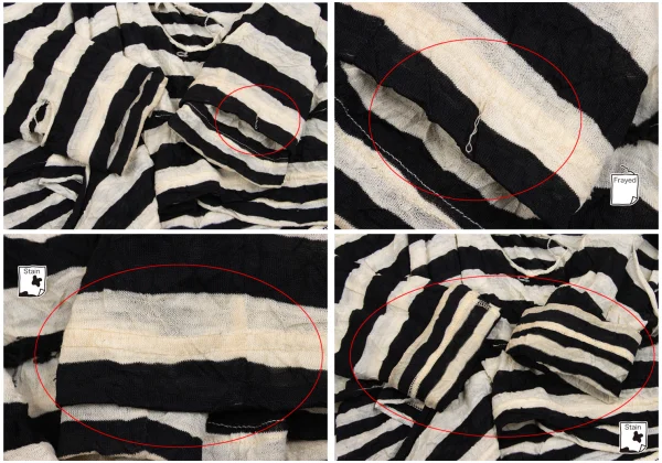 JUNYA WATANABE MAN PINK COMME des GARCONS Stripe Layered Knit Top K-161931_012