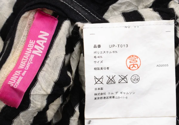 JUNYA WATANABE MAN PINK COMME des GARCONS Stripe Layered Knit Top K-161931_020