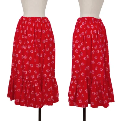 COMME des GARCONS GIRL Floral Printed Gather Switching Skirt