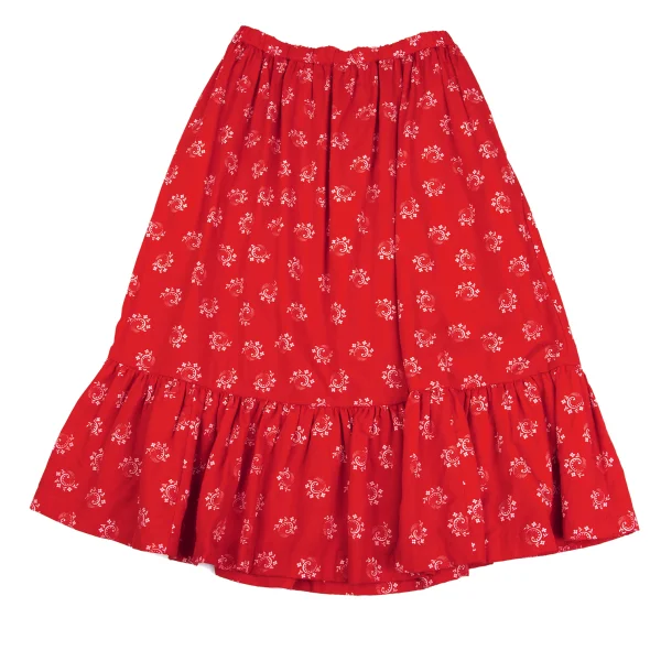 COMME des GARCONS GIRL Floral Printed Gather Switching Skirt K-161932_002