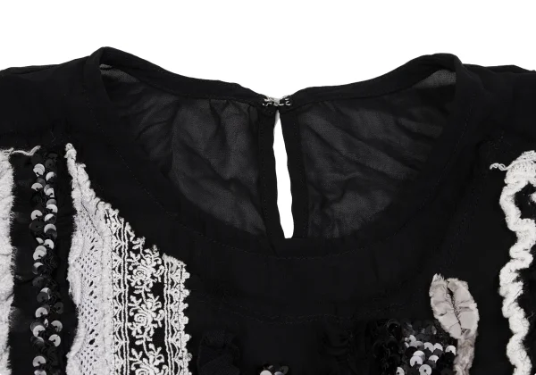 tricot COMME des GARCONS Span Embroidery Sheer Sleeveless Top K-161934_005