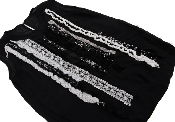 tricot COMME des GARCONS Span Embroidery Sheer Sleeveless Top K-161934_011