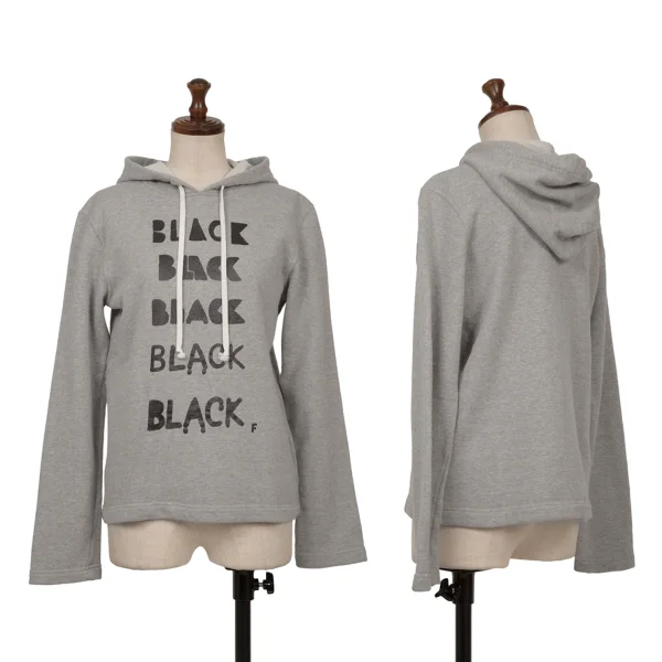 BLACK COMME des GARCONS Front Logo Hoodie Grey M K-161936_001