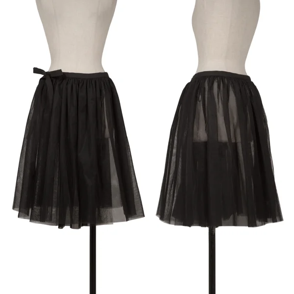 BLACK COMME des GARCONS Mesh Wrap Skirt Black S K-161937_001