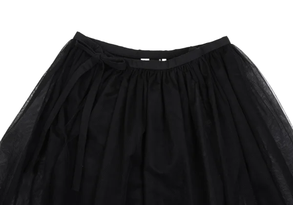 BLACK COMME des GARCONS Mesh Wrap Skirt K-161937_003