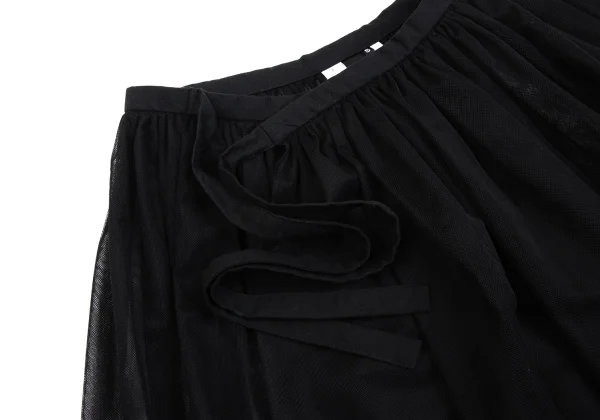 BLACK COMME des GARCONS Mesh Wrap Skirt K-161937_005